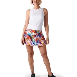 Queen of the Court Women’s Pickleball Tennis Athletic Splatter Paint Skirt Skort